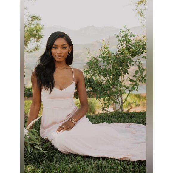 Show Me Your Mumu Godshaw Goddess Bridesmaid Dress Dusty Blush Crisp NWT XL - Picture 3 of 7